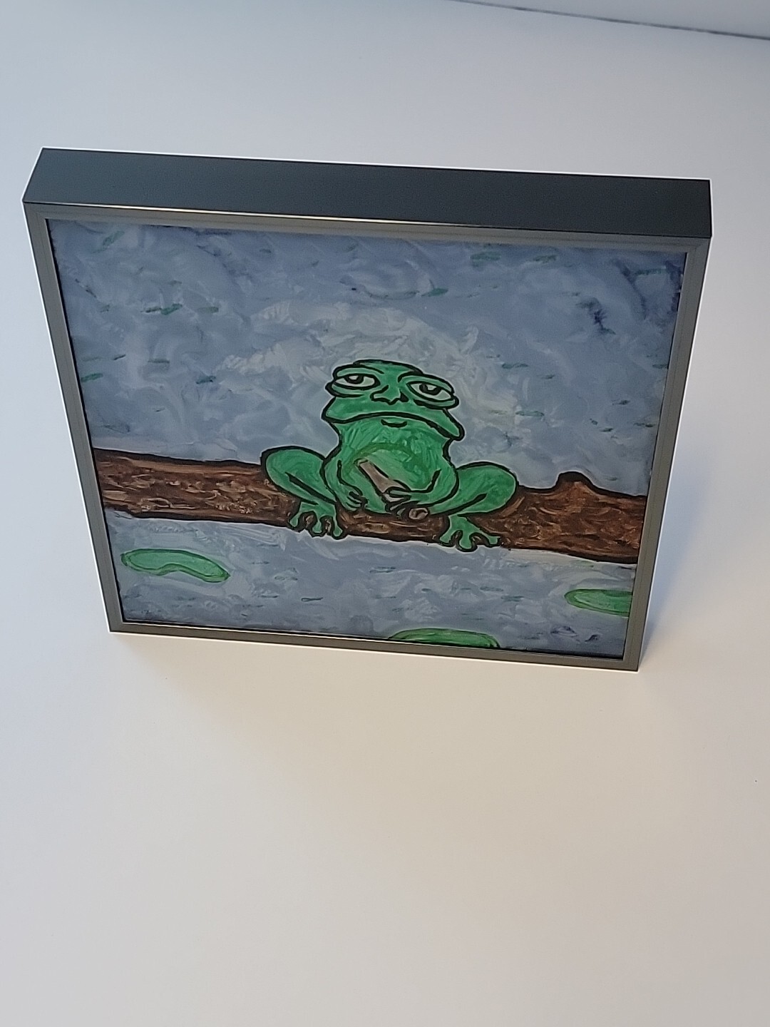 Drunk Frog Original Acrylic On Plexi Glass By Travis T.