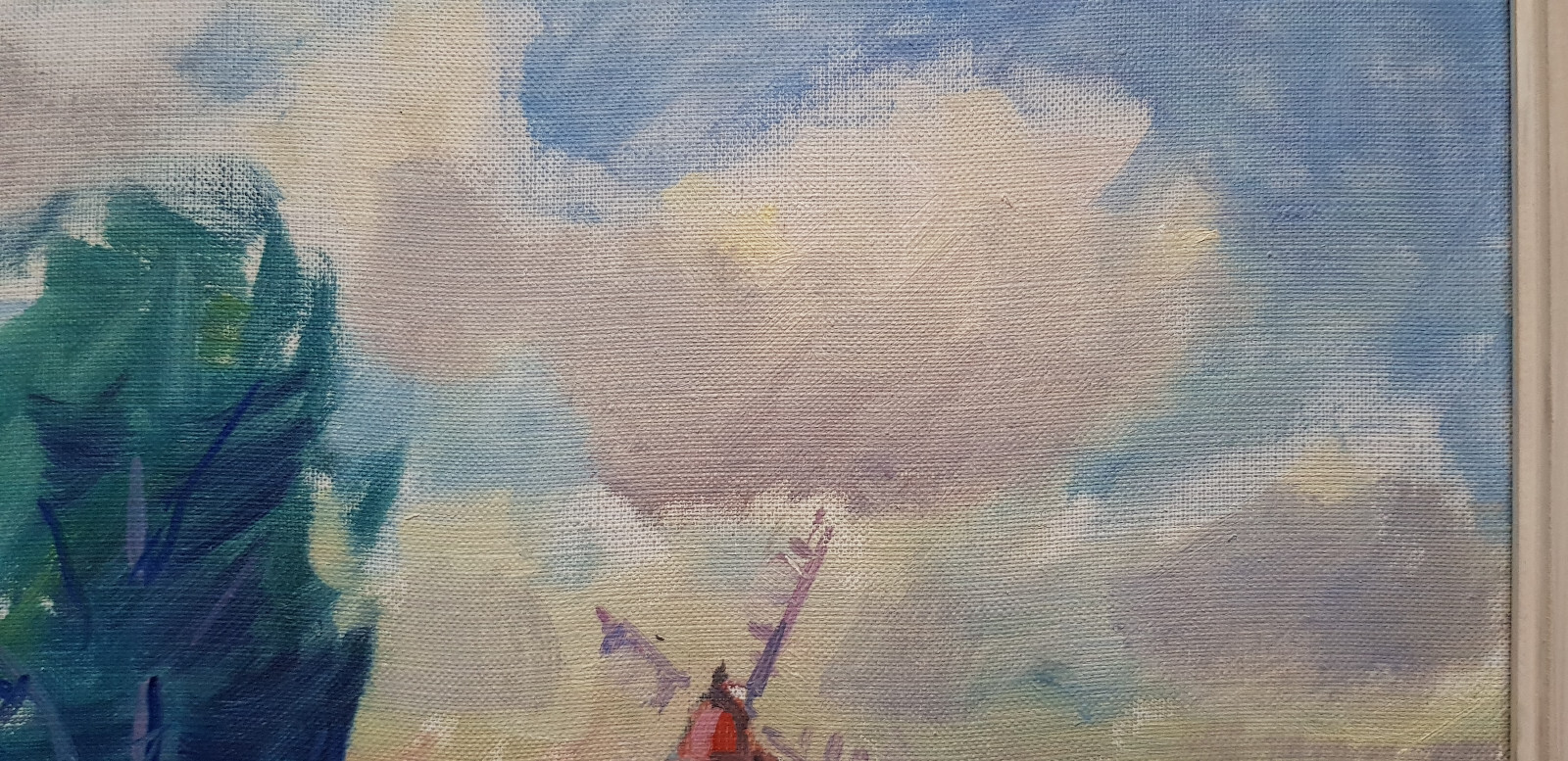 Oil painting painting oil painting masterpiece landscape field village people 327