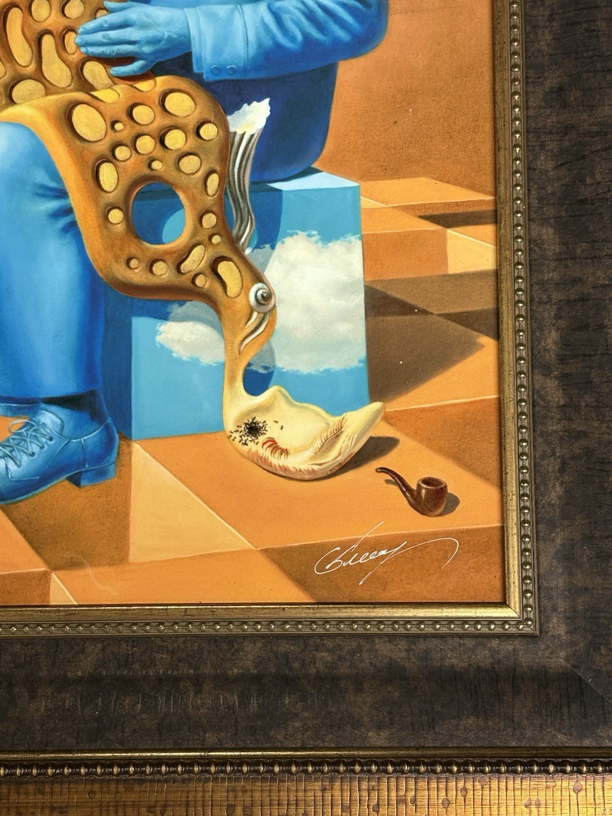 Michael Cheval Aluminum Through Dye Sublimation «Lullaby of Uncle Magritte»
