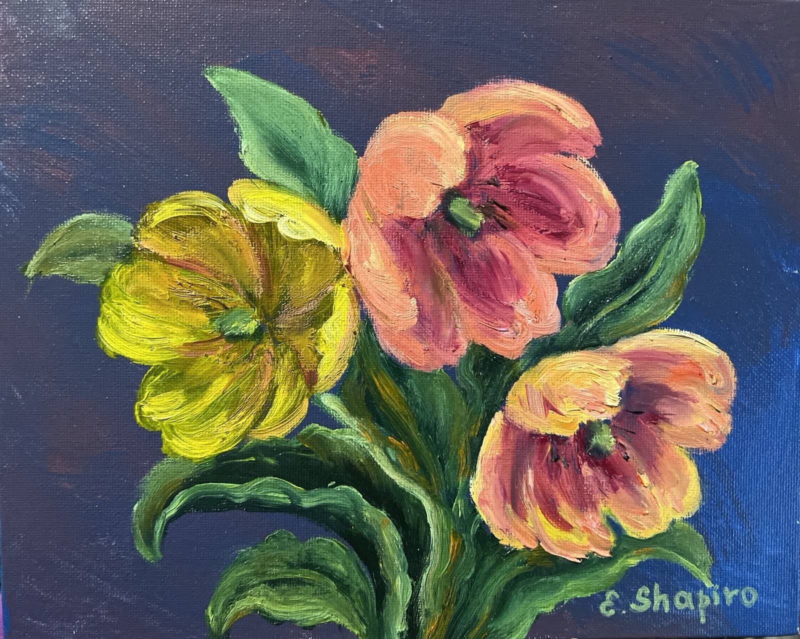 Original Oil Painting Tulip Flowers Wall Art Floral Wall Art 8×10 Wall decor