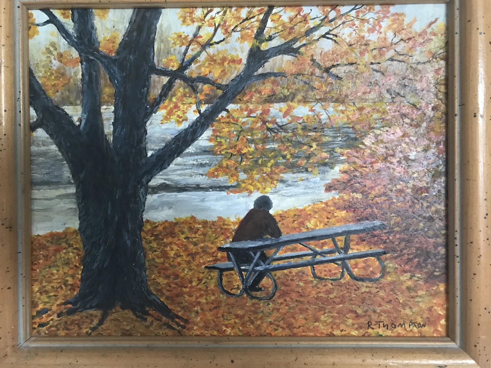 oil paintings original framed (Fall in the park)