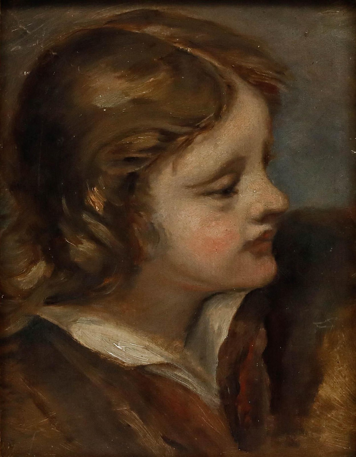 Early 20th Century Oil – Boy in Profile