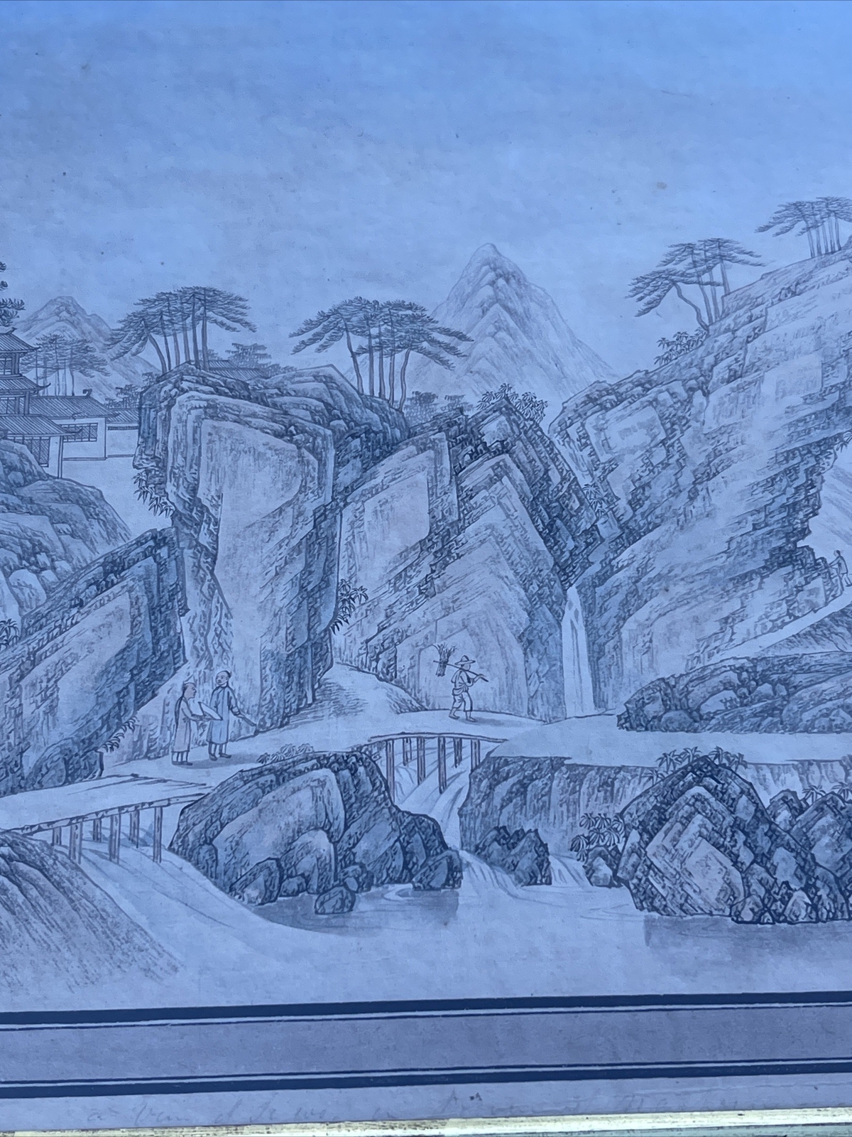 ANTIQUE FINE OLD CHINESE LANDSCAPE PAINTING SCHOLAR MASTER 18TH TO 19TH CENTURY