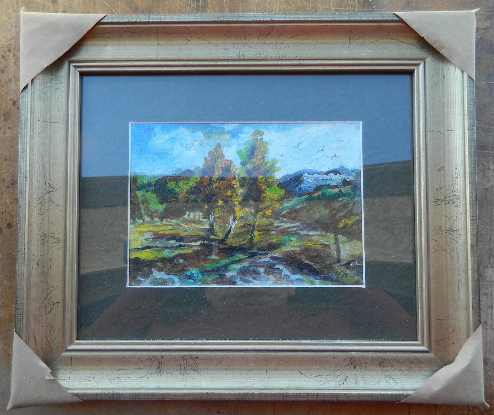 Fine Art, signed original Oil painting, with framed «Open Vally»