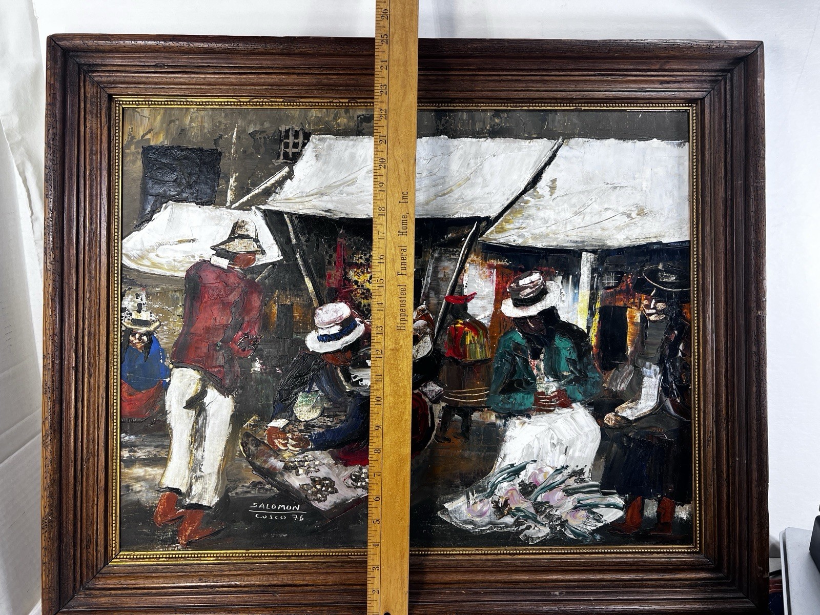 Signed Original Oil Painting By Peruvian Master Amilcar Salomon Zorrilla Cusco