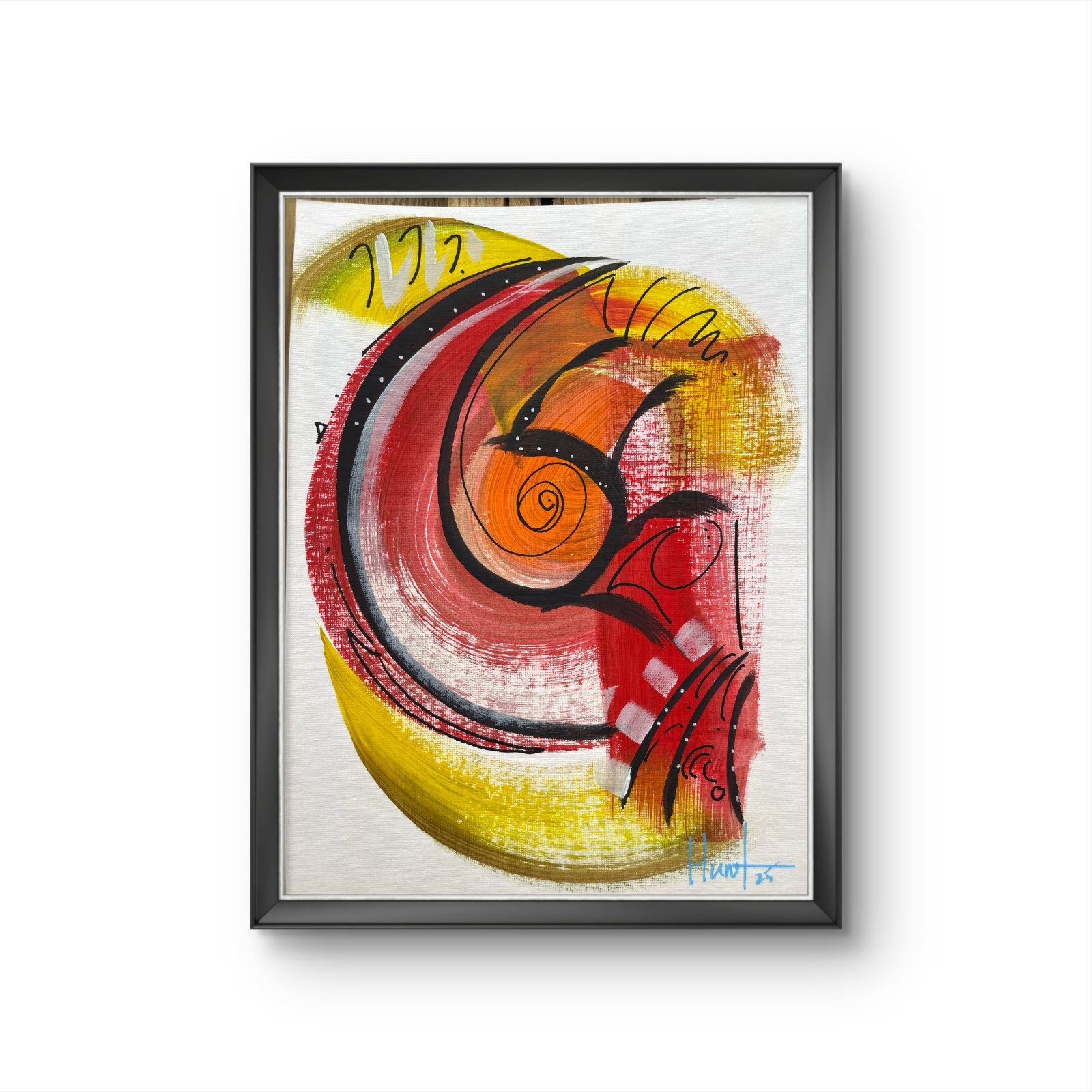 Contemporary Abstract Painting | Original Acrylic on Canvas Paper | 9×12 ooak