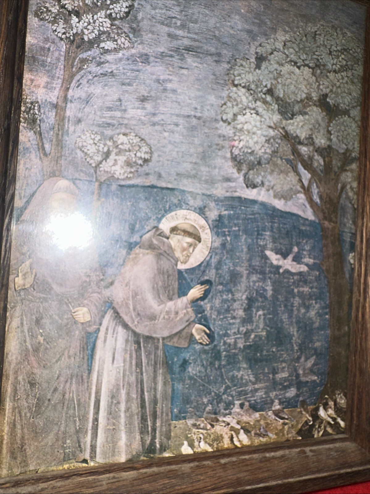 Landscape Religious Art with Doves & blessings of Saint Patrick’s prayer Framed￼