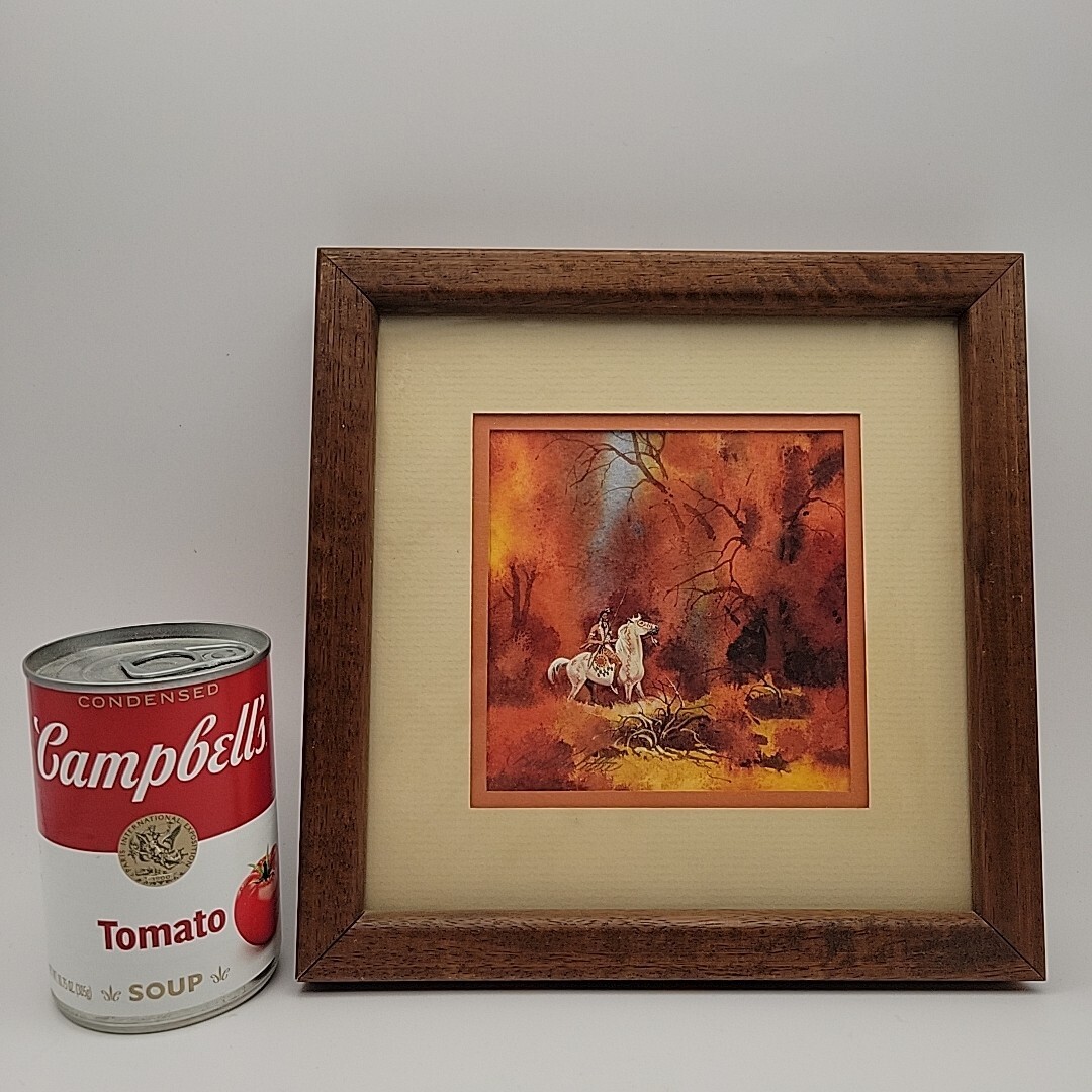 Bev Doolittle Original Watercolor Study 5×5 in Framed 9×9 in