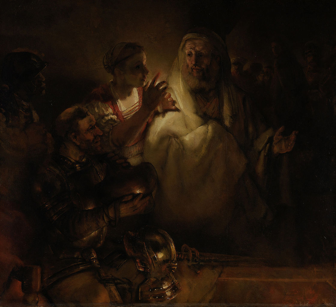 perfect 30×30 oil painting handpainted on canvas «St Peter’s denial » N9120