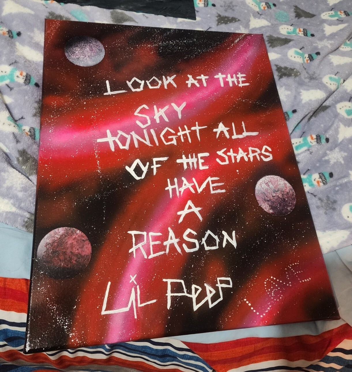 Hand Painted LIL PEEP GALAXY