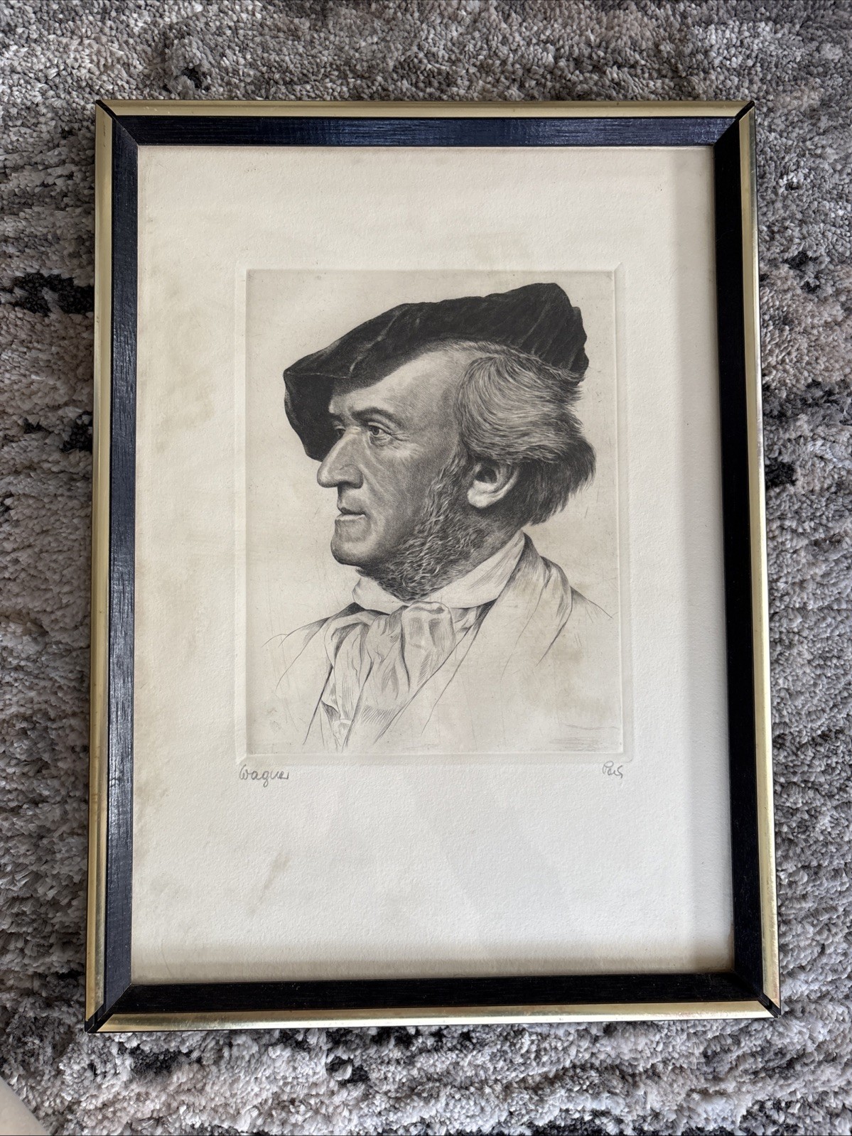 Composer Richard Wagner Portrait Sketched By William Peck