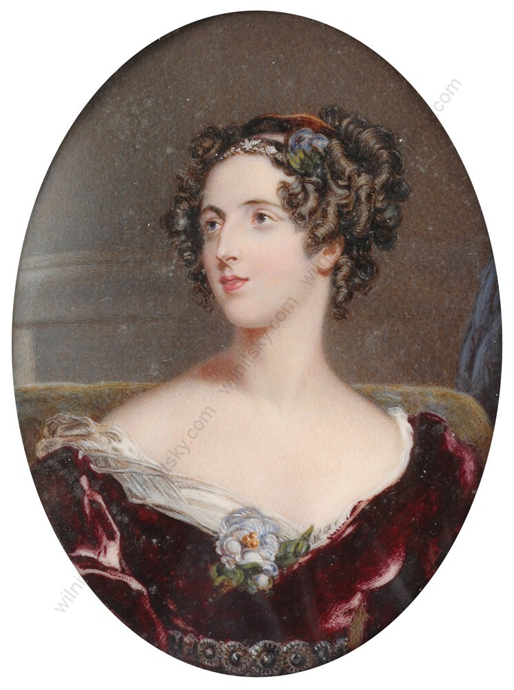 Attrib. to George Raphael Ward (1801-1878) «Harriet, Duchess of Sutherland» (m)