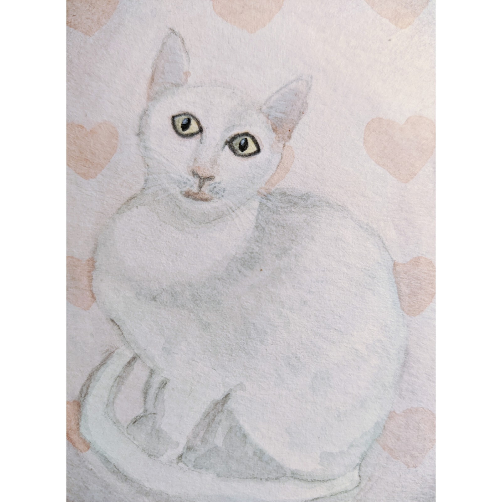 ACEO original watercolor painting – Cat