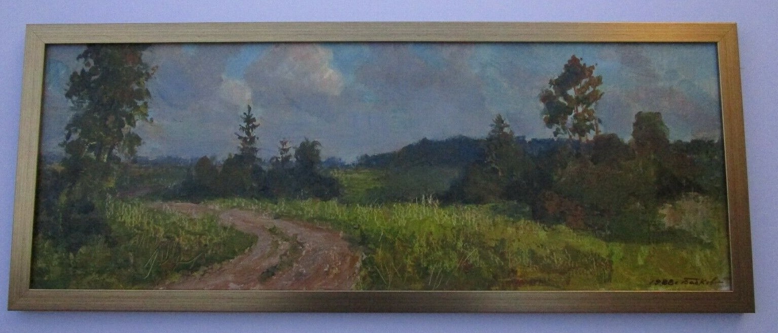 SERGUEI BABKOV OIL PAINTING RARE RUSSIAN IMPRESSIONISM LANDSCAPE VINTAGE LISTED