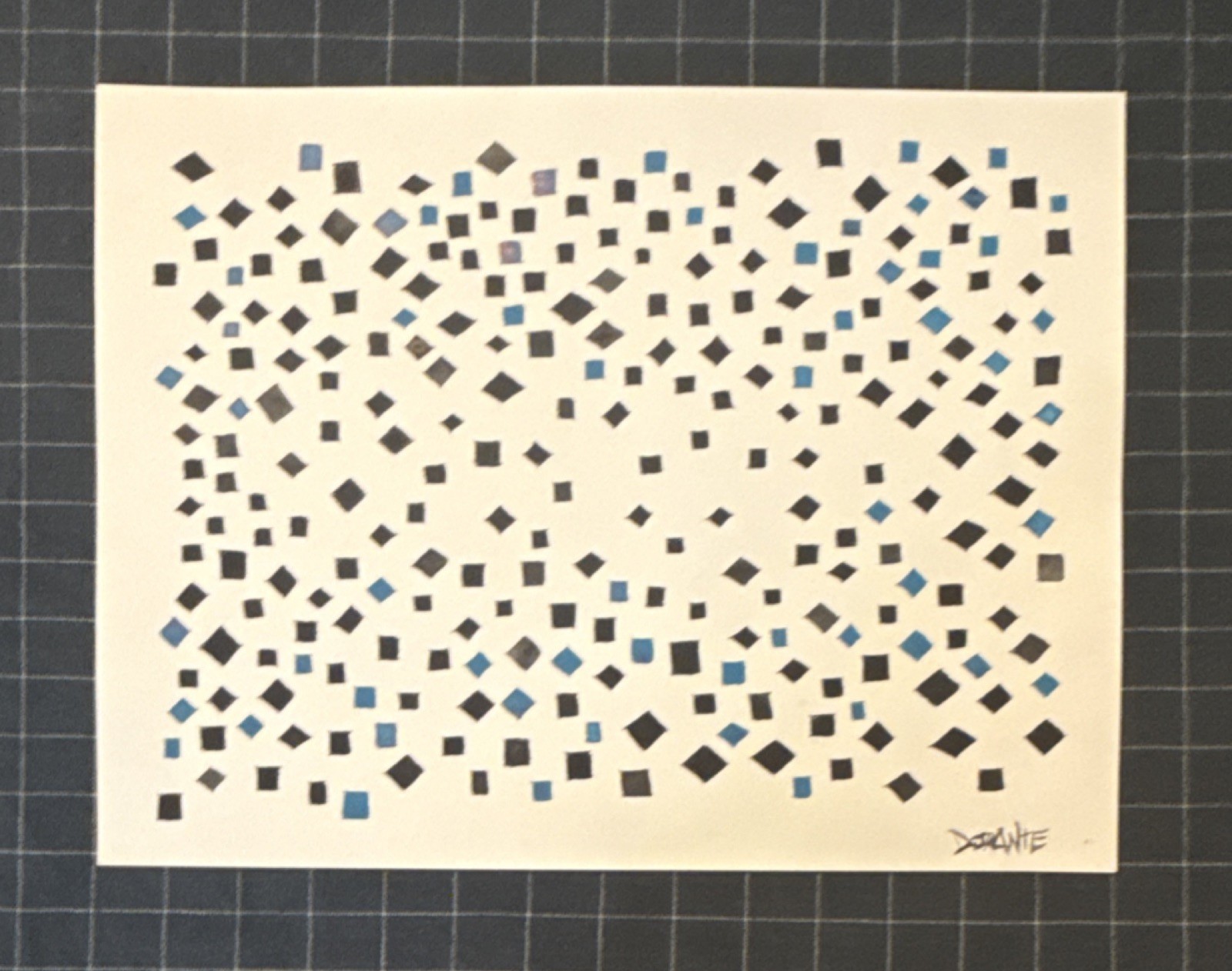 Original AntiStyle Painting : Gouache on Paper Signed Unframed Art