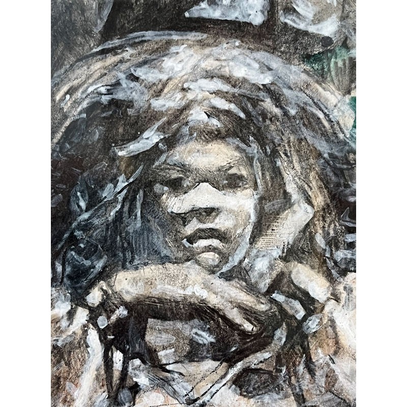 Philip C. Paratore Maine Artist Mixed Media Painting Female Nude Signed & Dated