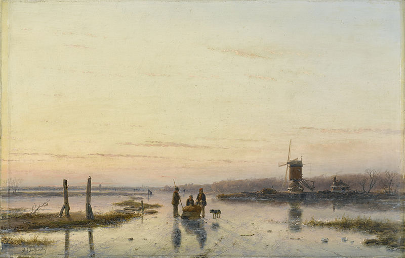 perfect oil painting handpainted on canvas «A cold day in winter»N7277