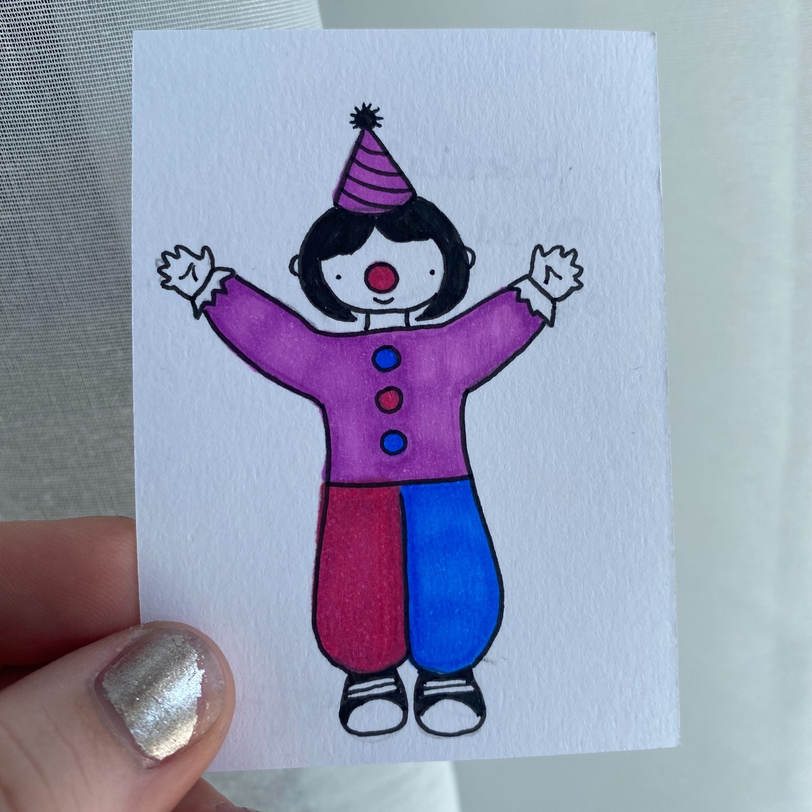 ACEO Original BISEXUAL PRIDE in mixed media 2.5×3.5in by Rachel Hant