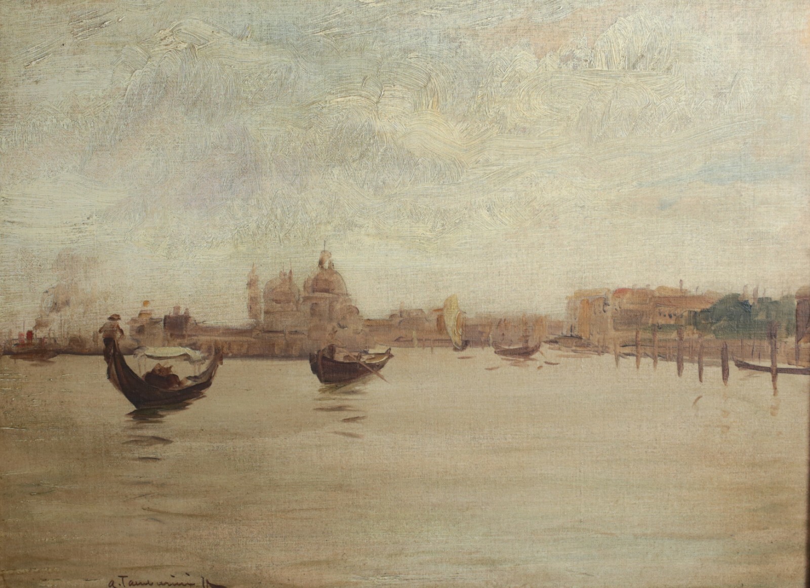 Arnaldo Casella Tamburini Jr. American 1885-1936 Oil painting Venice Grand Canal