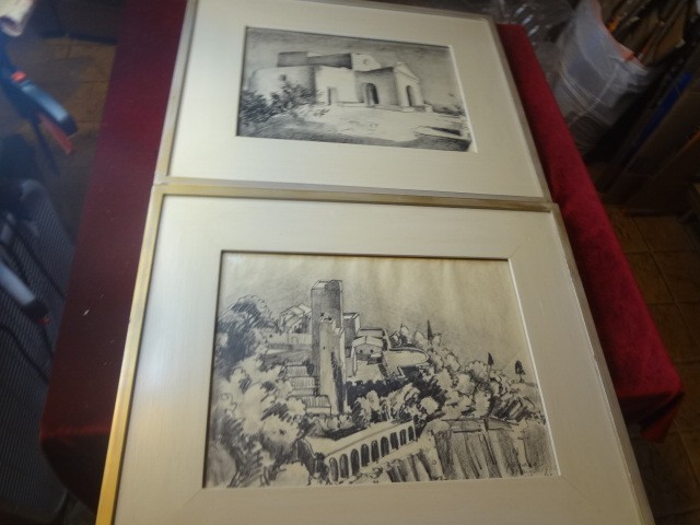 ALBERT BYRON OLSON…..1885-1940….COLORADO…….2 PENCIL DRAWINGS