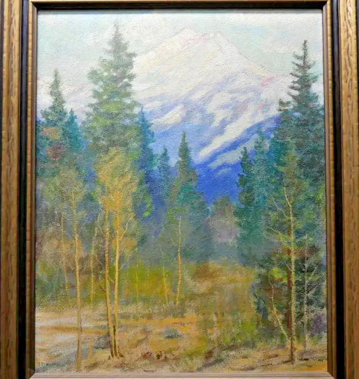 David Stirling Estes Park Rocky Mountains Colorado Framed Oil Painting On Board