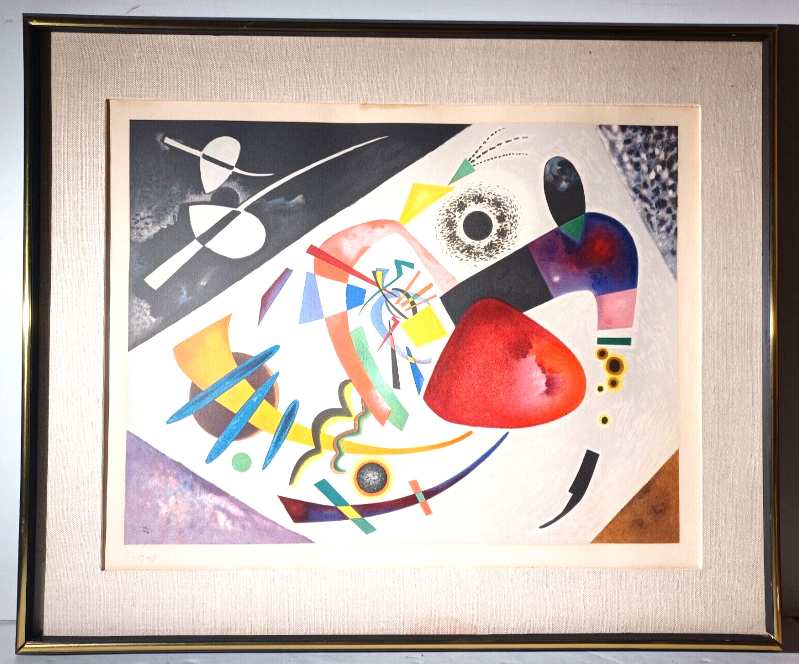 RUSSIAN WASSILY KANDINSKY ORIG LIMITED EDITION 1960 LITHOGRAPH TACHE ROUGE II