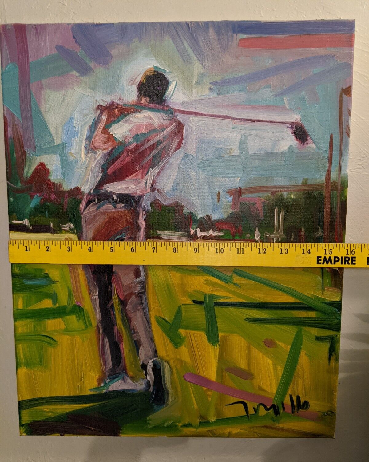* ~ * S A L E *~* FABULOUS !!! 16X20 GOLF GOLFER MAN «THE SWING» JOSE TRUJILLO