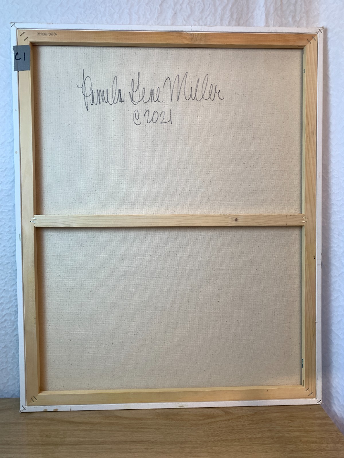 Original Signed Abstract Diptych Pamela Gene Miller Calm Series Acrylic Art