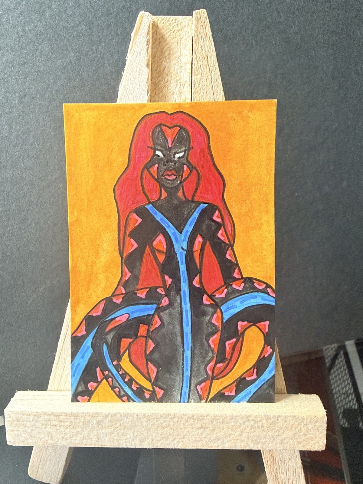 ACEO Original 2.5×3.5 Art Card Signed by Veronica Lee/ LAMIA SERIES/ beks_and_lo