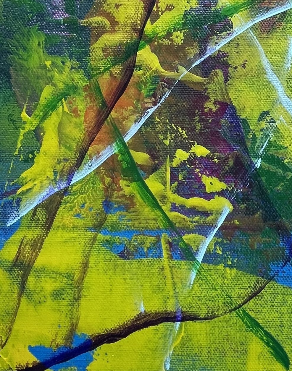 Original Art «Agitate» 9×12 Canvas Expressionism Abstract Design Home Art