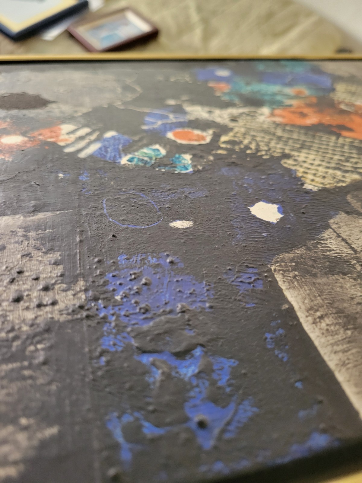 Donald Pierce Original Abstract Mixed Media Painting 1964 Mid Century Mod 14×19