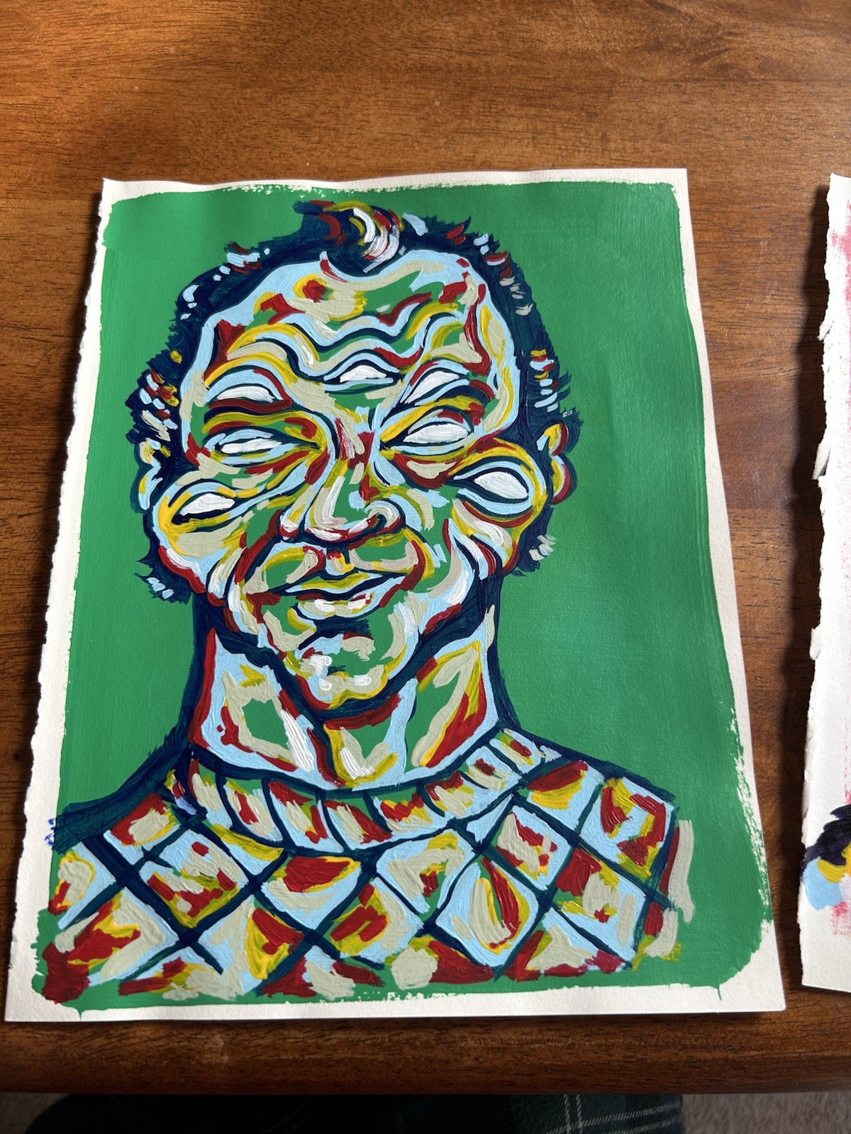 Original Acrylic Painting On Paper 9×12