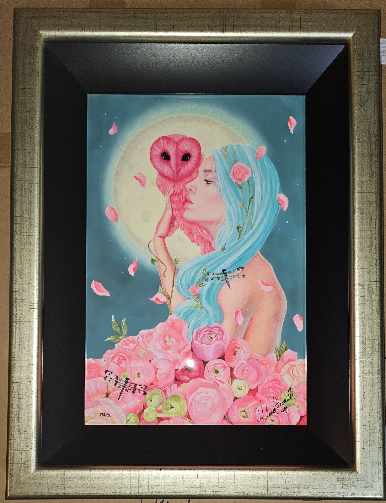 Melanie Stimmel «Moon Goddess» – Caldograph on Wood – Ltd Ed. 173/200 COA Incl.