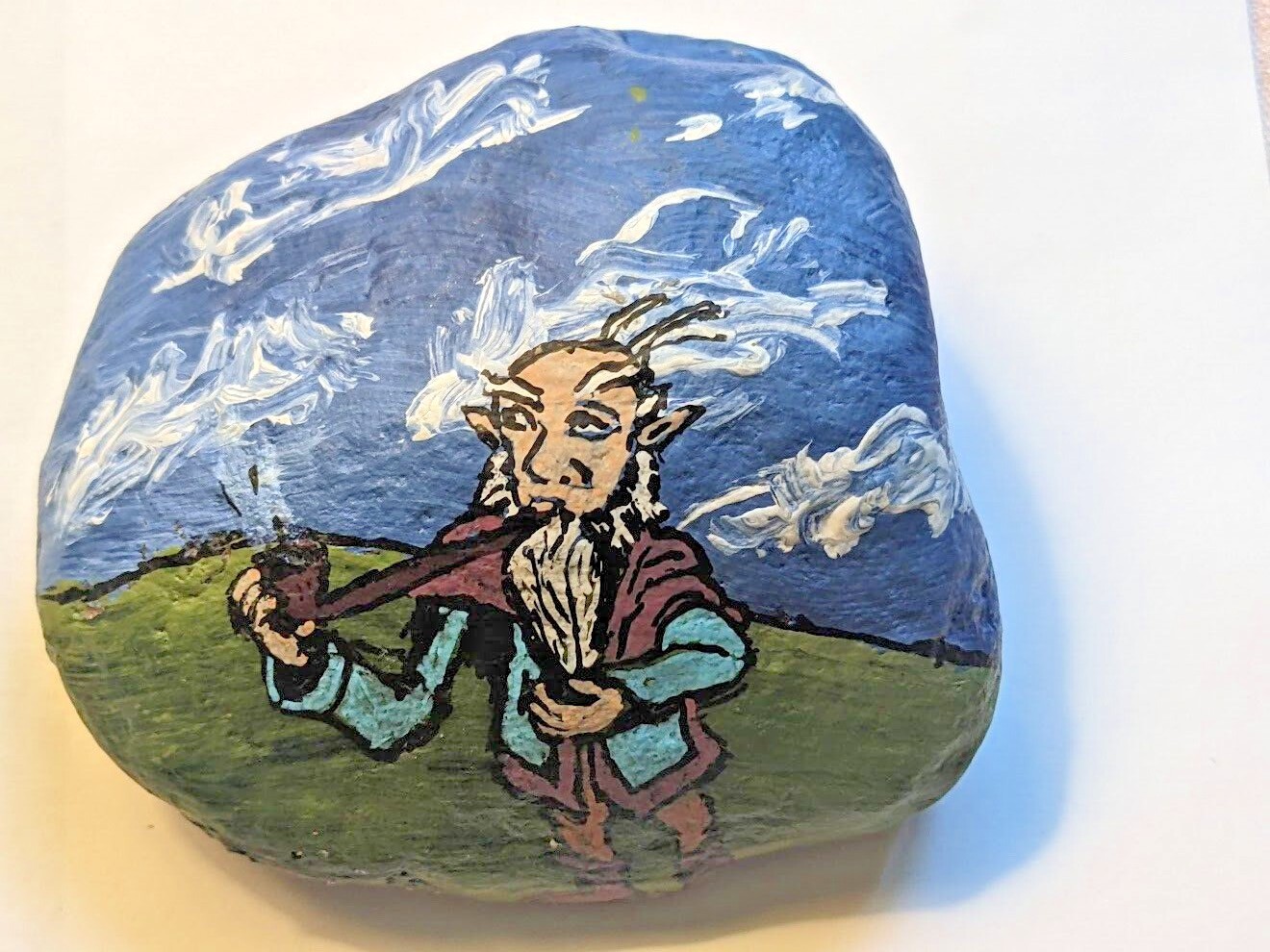 HAND PAINTED RIVER STONE ART by Yellow Paw Collectible Rocks