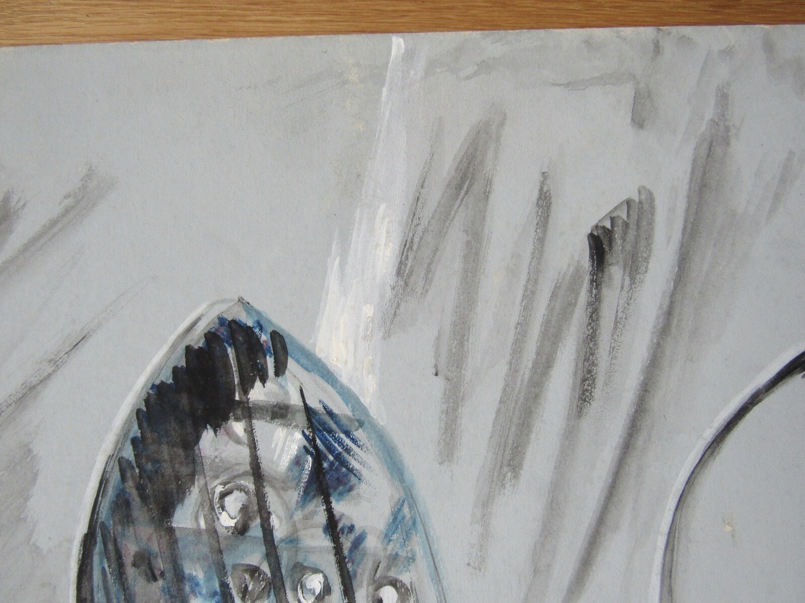 1960’s Opera Gouache Drawing by Jacques André Brégère stage set design painting