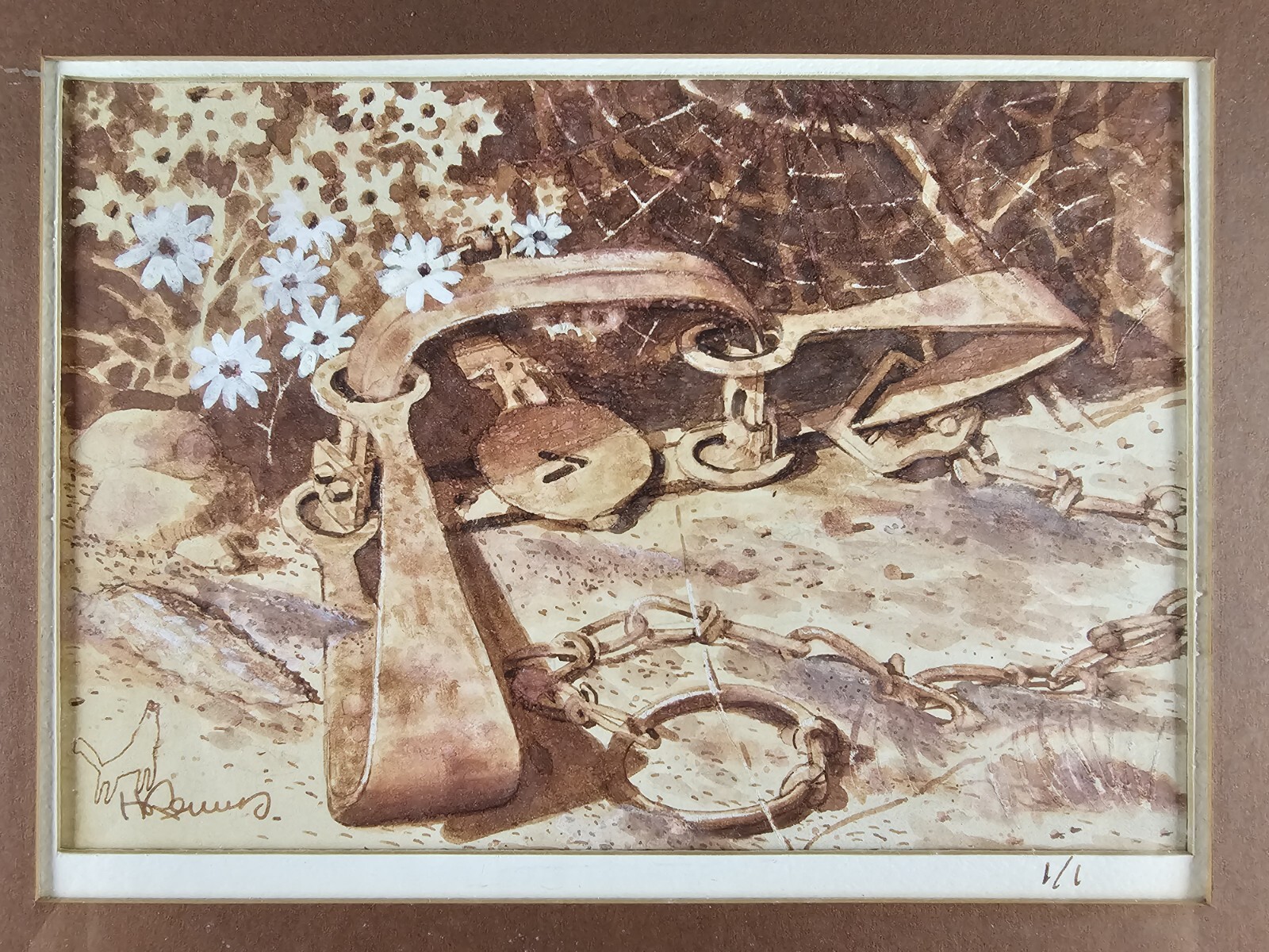 Vintage Original Signed Harry Remus Watercolor Painting 16×13 Framed Fine Art