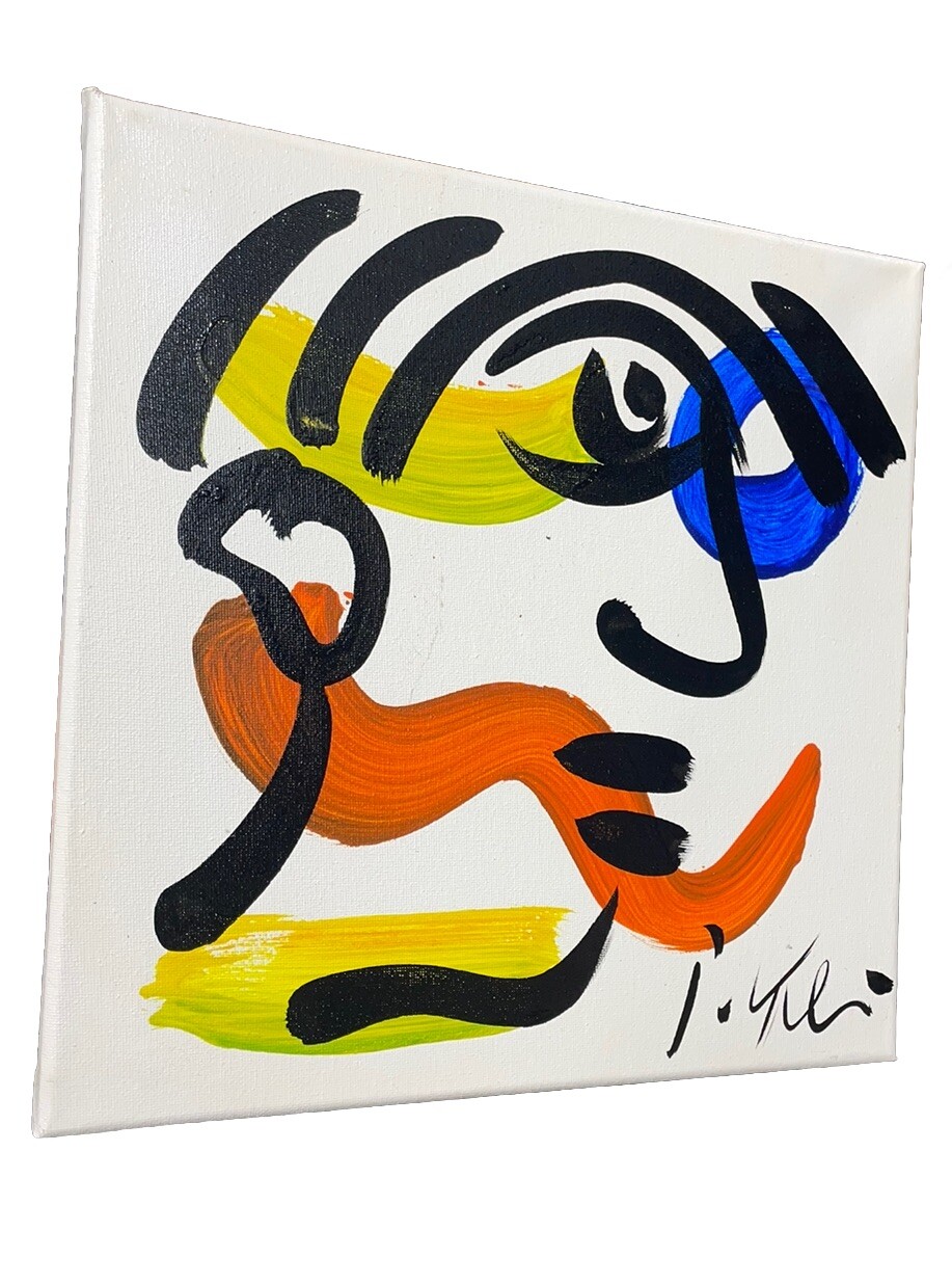 Peter Robert Keil Acrylic Painting Abstract Canvas 12+12 Inches