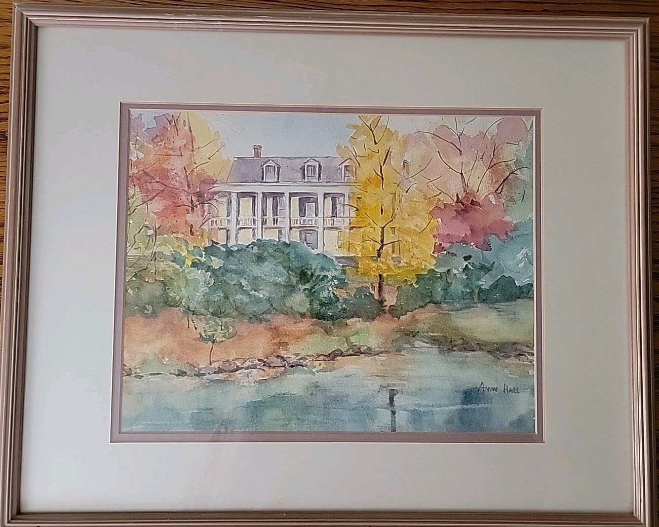 Vintage Baldwin Reynolds House Watercolor Painting Meadville Pa Artist Anne Hall