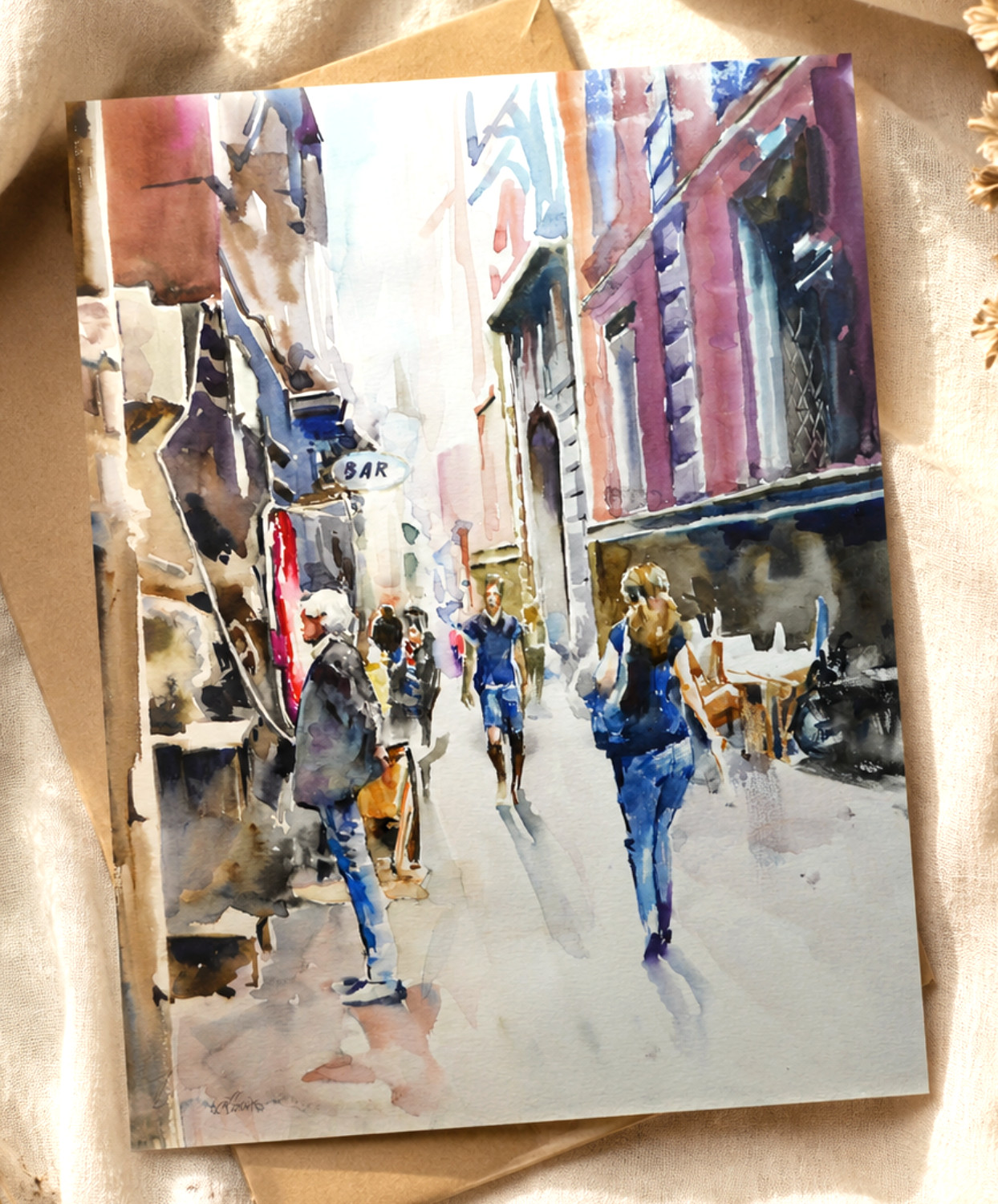 Jay Jack Jung (b. 1955) Original NYC Cityscape Watercolor Painting | Signed OOAK