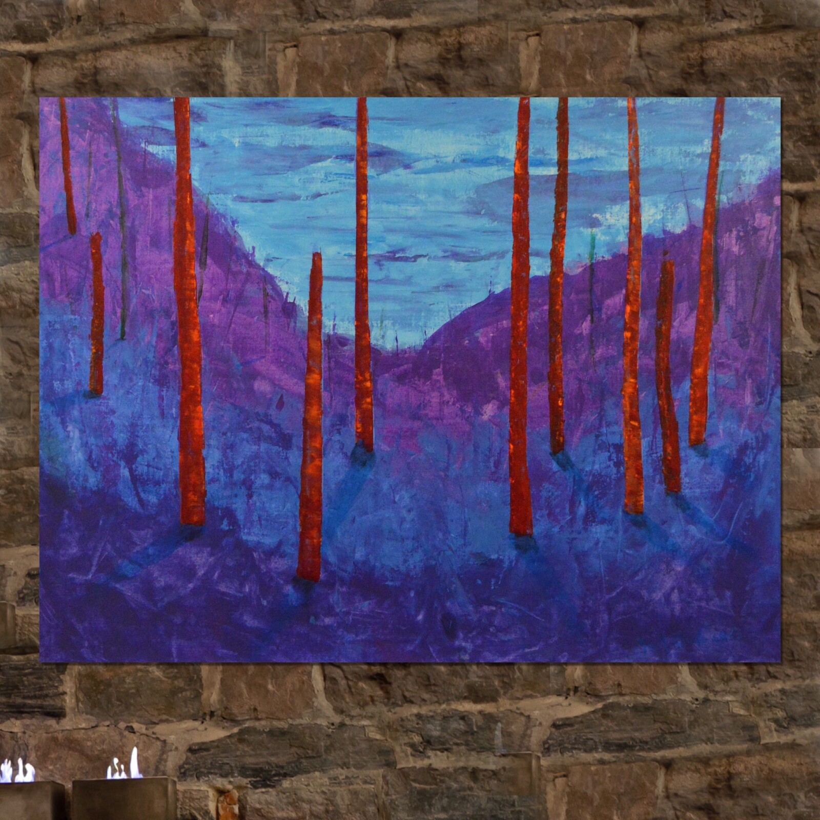 Mark Little original￼ canvas￼￼￼ Painting 81” X 62” XL (6ft. 9in)Abstract Landsca