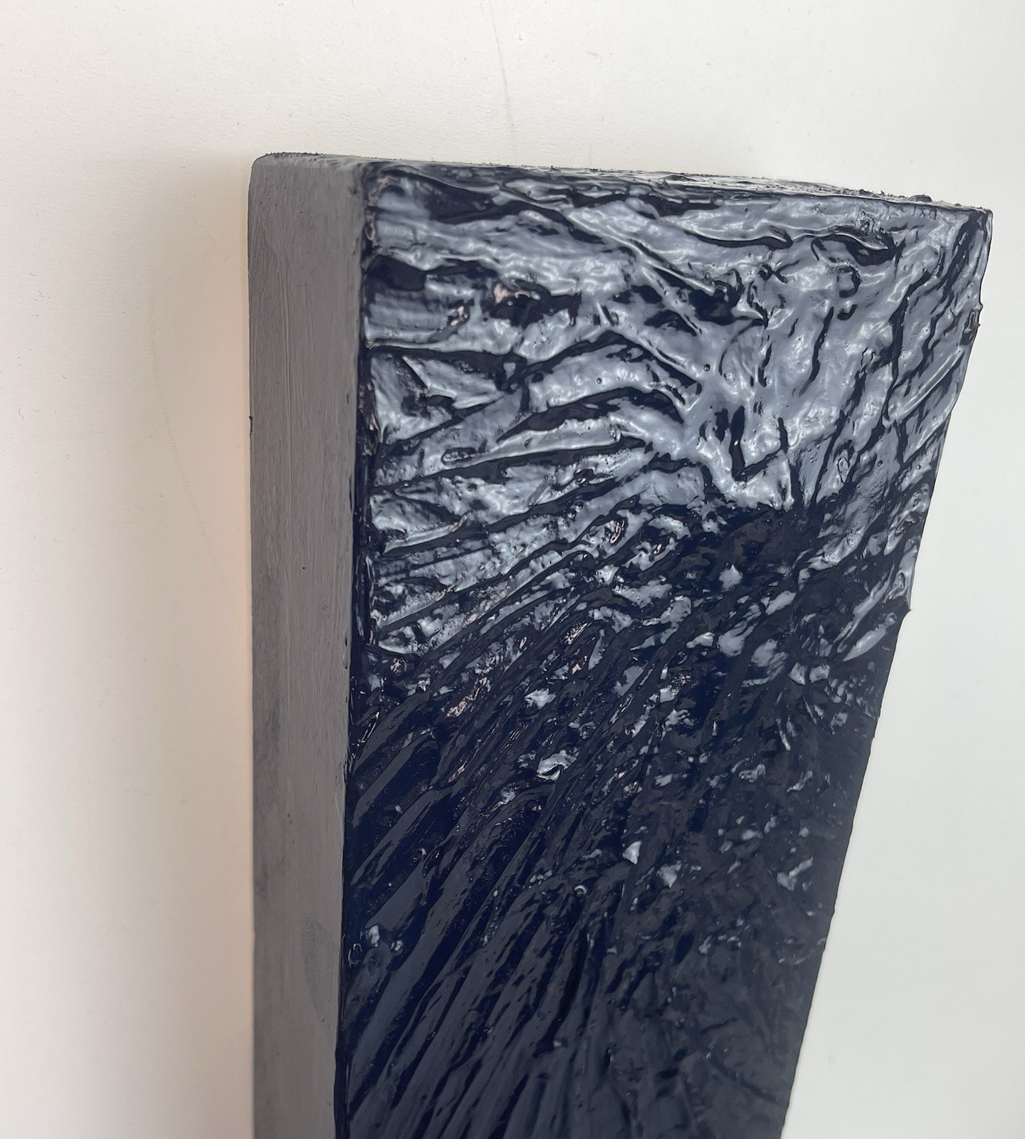 Blue Object, American Minimalist Painting Sculpture Signed