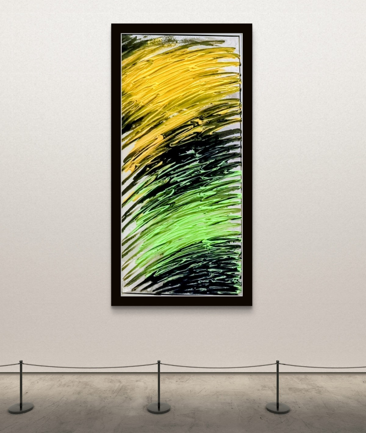 Trey Coppland, Summer Love Abstract Painting Triptych Set, Large, Framed
