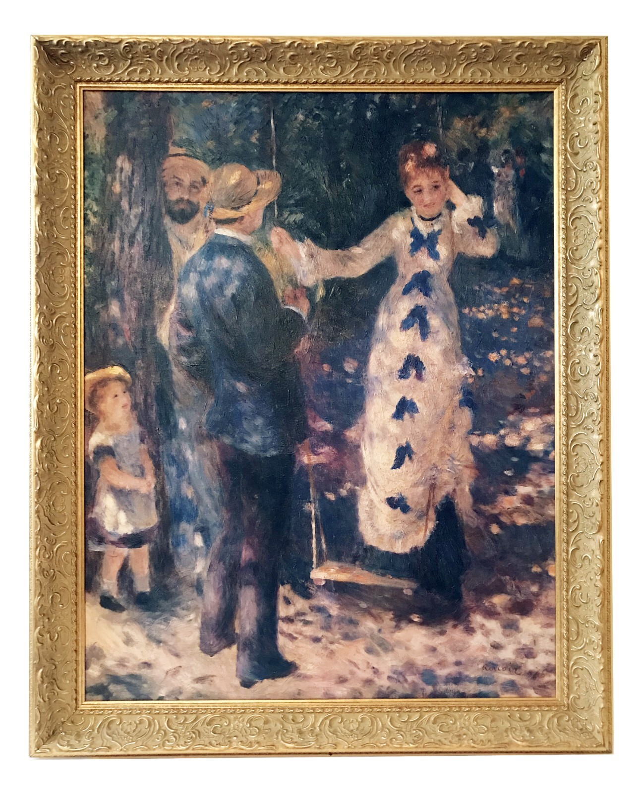 PIERRE-AUGUSTE RENOIR «THE SWING» AUTHENTIC 3D ARTAGRAPH OIL PAINTING W/COA
