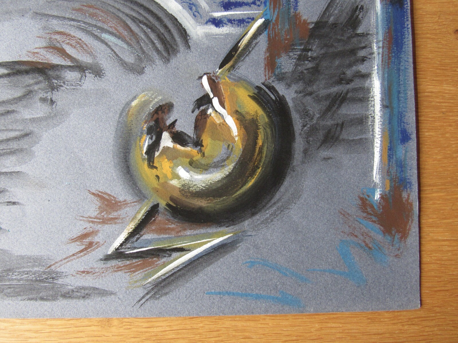 Opera Decor Gouache Drawing Signed by Jacques André Brégère set design painting