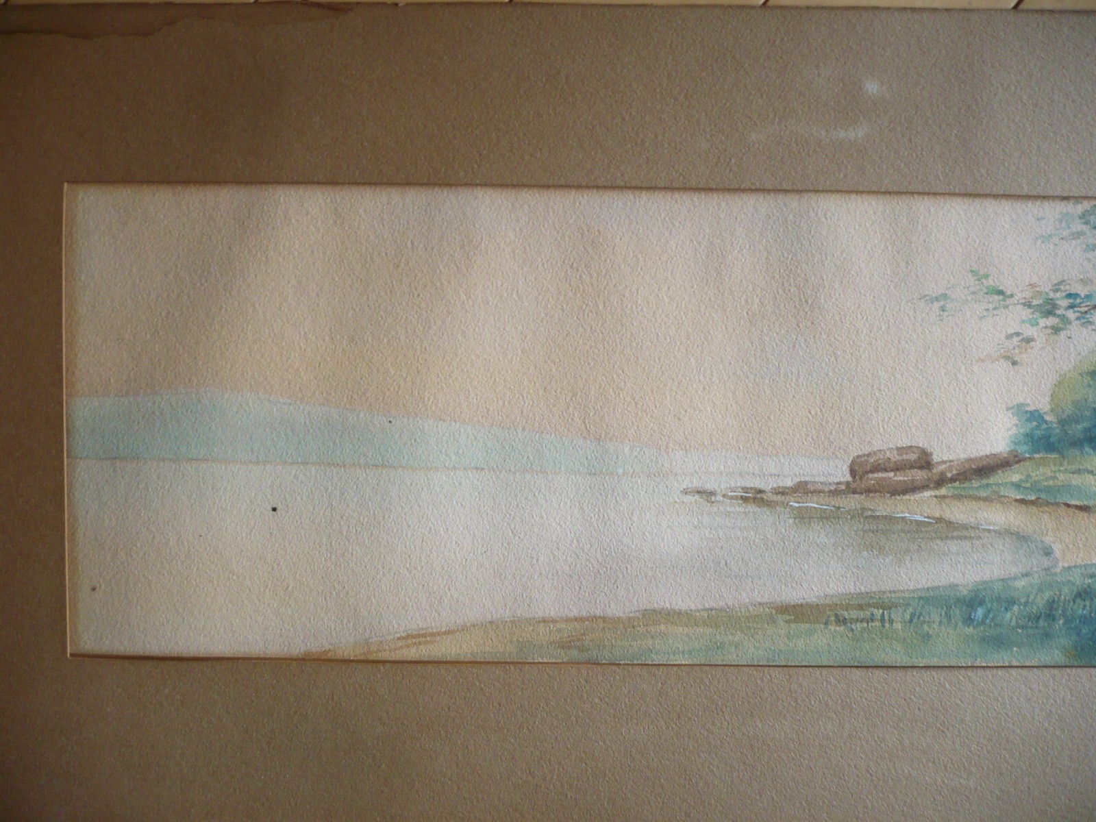 GEORGE MORTON, LISTED BRITISH ANTIQUE OLD WATERCOLOR LANDSCAPE 1900 era PAINTING