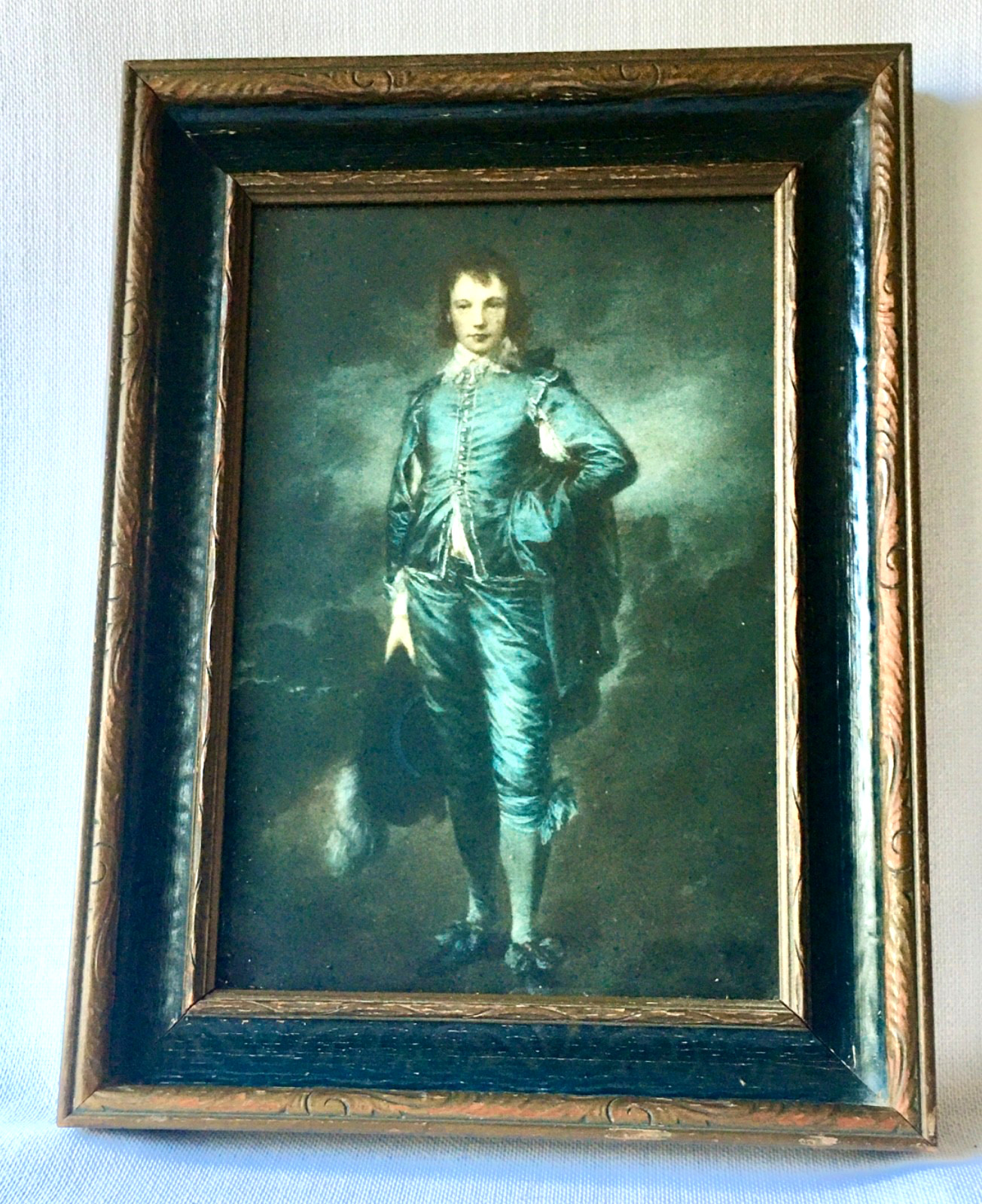 Antique Print GAINSBOROUGH BLUE BOY Ruskin Proof Grosvenor House LONDON 16 x 12