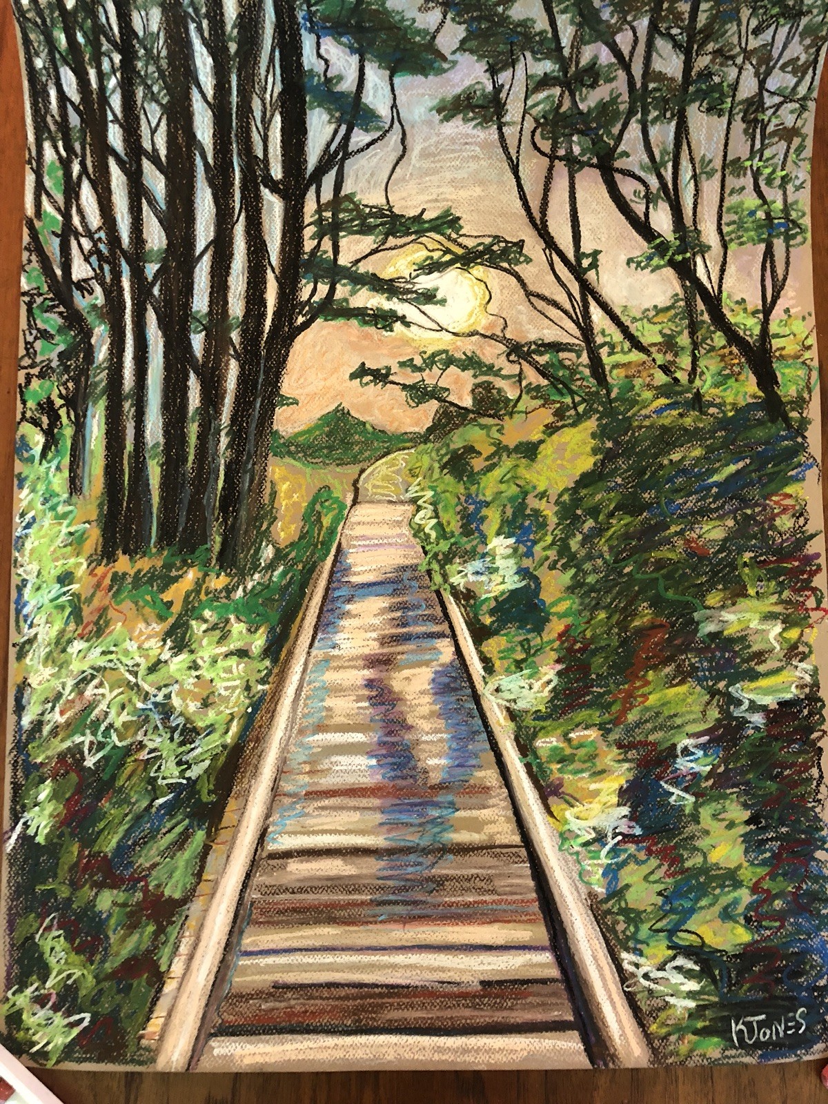 Kristi Cavett Jones Original Oil Pastels Central Oregon Coast Painting 19 X 25