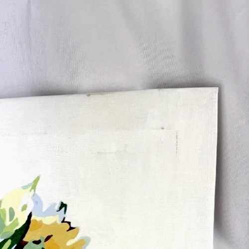 Paint by number Completed Stretched Sunflower in Jar flowers