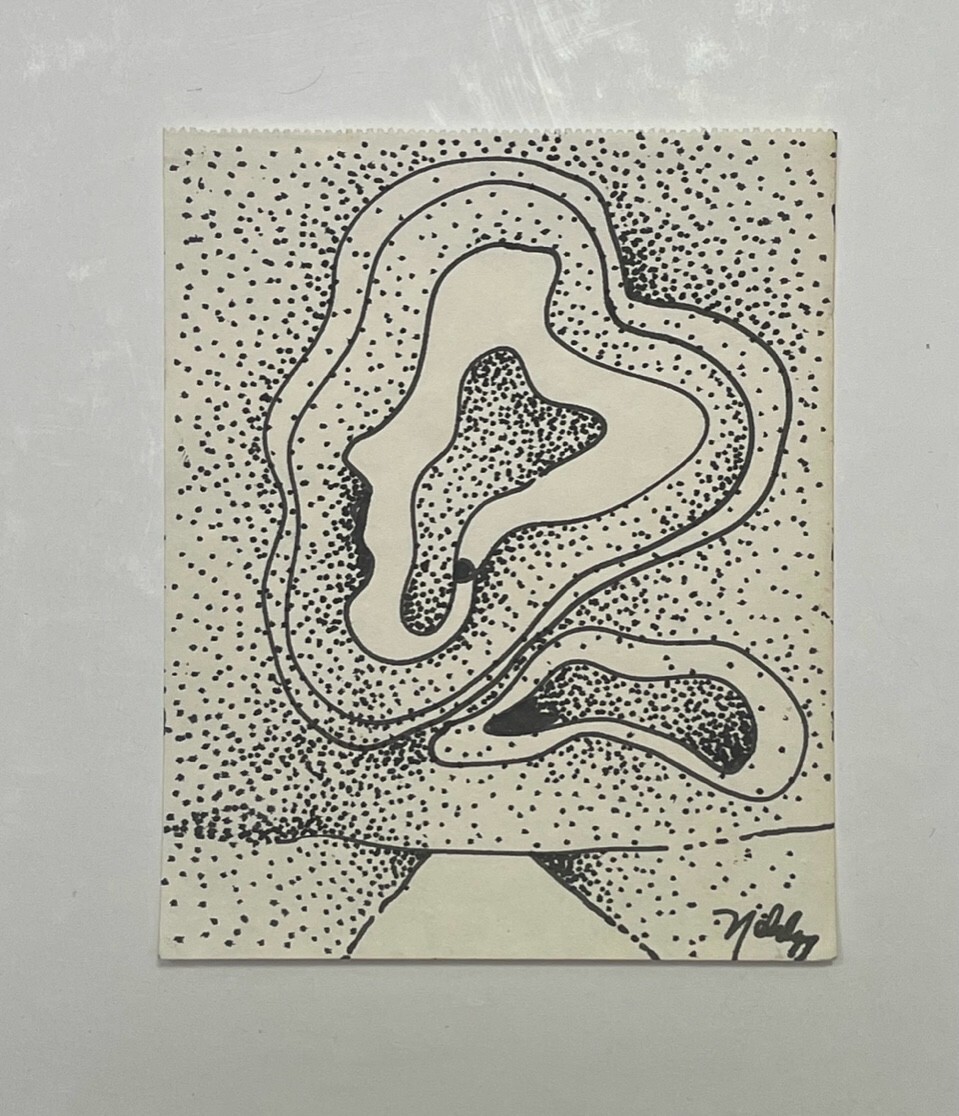 NELIDA LOPEZ. Painter. Draftsman. Engraver. Cuban artist. Contemporary art.Ink .