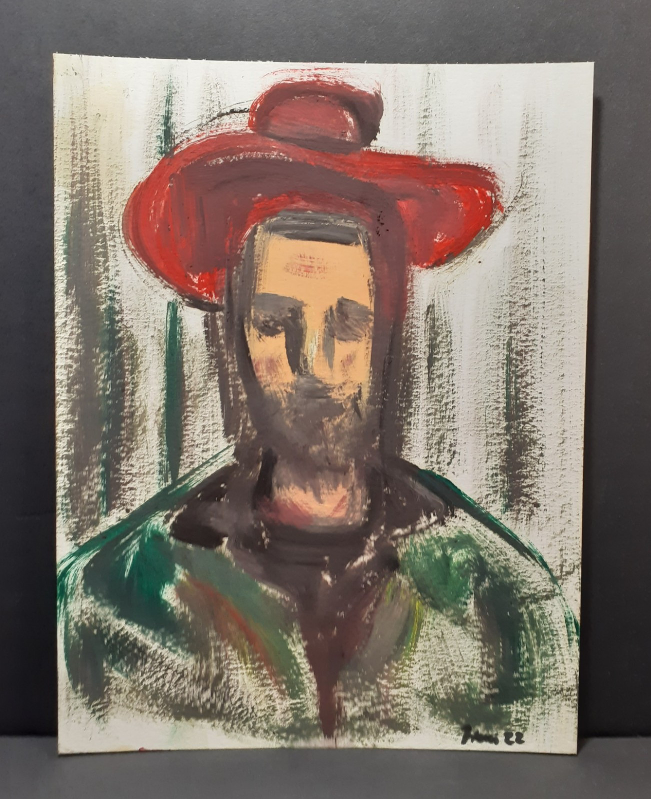 12×9 Oil Pastel On heavy Paper Painting